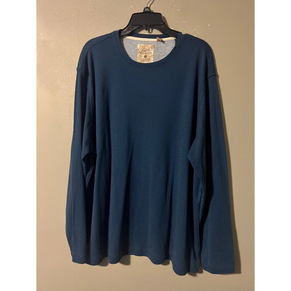 Tasso Elba Island Men's XXL 2XL Long Sleeve Sun Protect UPF‎ Protection Blue